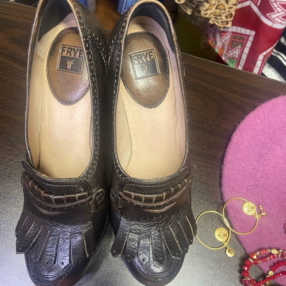 Frye platform shoes. Gently worn